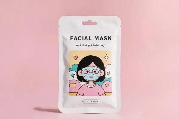 design personalizzato della confezione con sigillo a 3 lati per maschera facciale